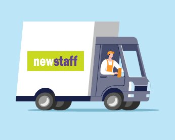 Cartoon 7.5 Tonne Truck with Newstaff Logo